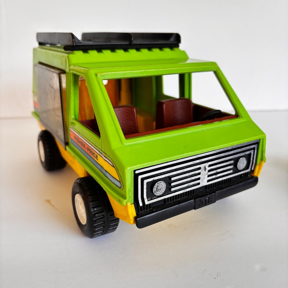 Vintage Fisher Price Wilderness Explorer Green Van with Tent 1970s Toy 318 - Picture 4 of 11